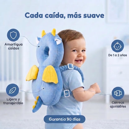 Mochila peluche que protege su cabecita